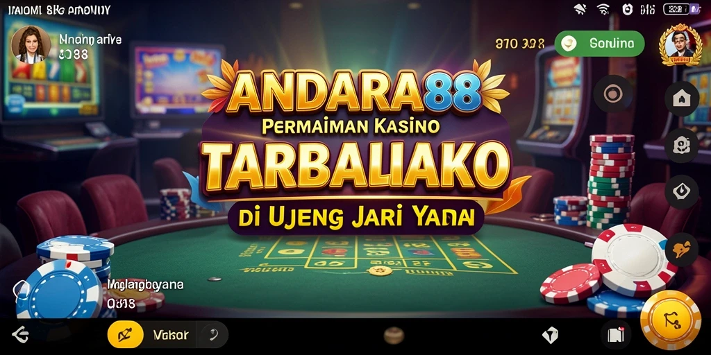 Tampilan utama ANDARA88 yang menggambarkan keseruan permainan Kasino.
