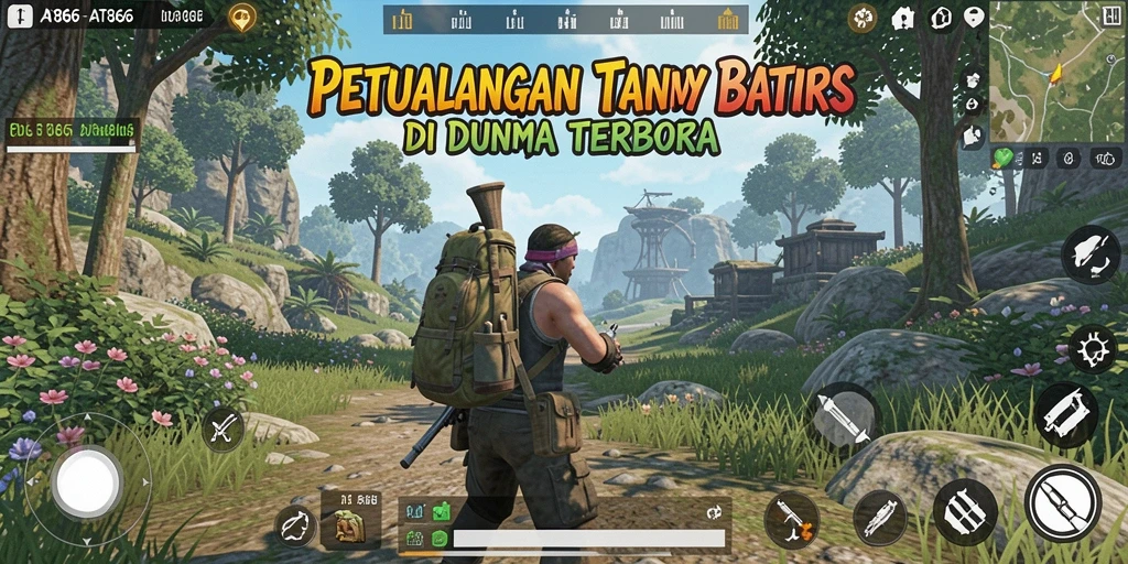 Screenshot AT866 menampilkan petualangan seru di dunia terbuka.