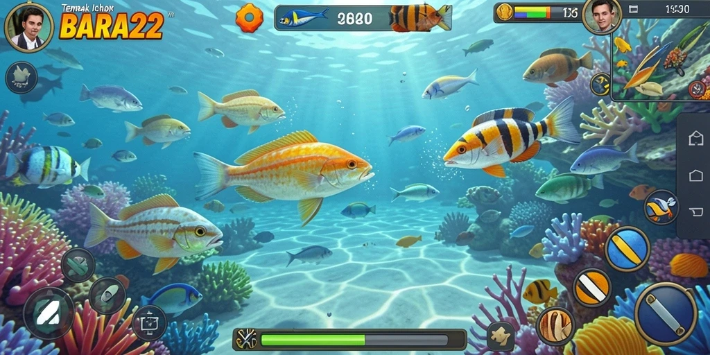 Screenshot BARA22 dengan gameplay seru Tembak Ikan.