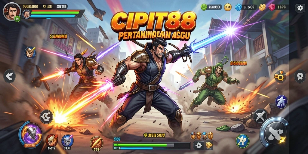 Screenshot aksi mendebarkan dari gameplay CIPIT88.