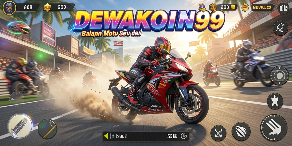 Gameplay seru balapan motor dari DEWAKOIN99.