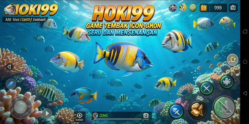 Screenshot gameplay HOKI99 menampilkan keseruan menembak ikan.