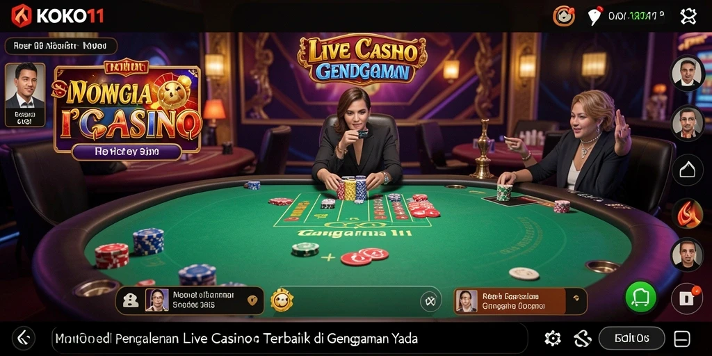 Tampilan gameplay KOKO11 yang mengesankan dalam suasana Live Casino.