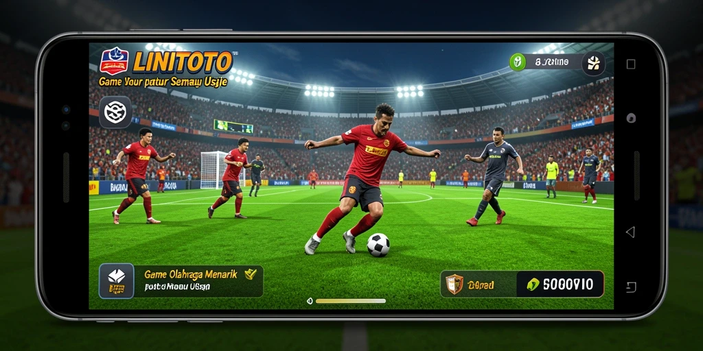 Screenshot gameplay LINITOTO dengan tampilan olahraga seru.