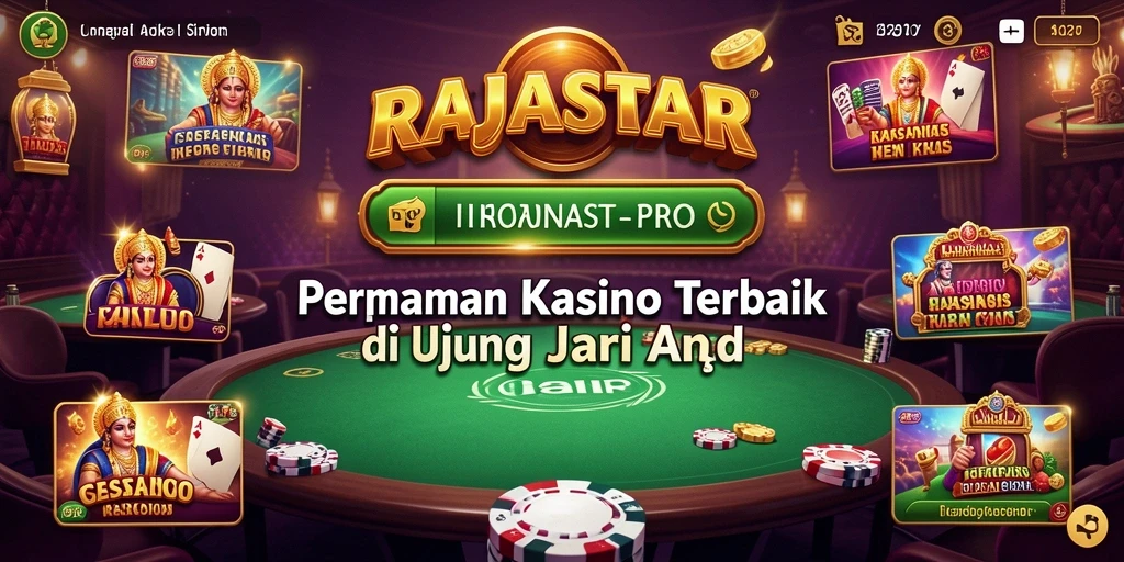 Tampilan gameplay seru di RAJASTAR dengan fitur Kasino yang menarik.